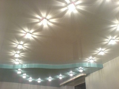 Как расположить светильники на натяжном потолке - правила и схемы размещения